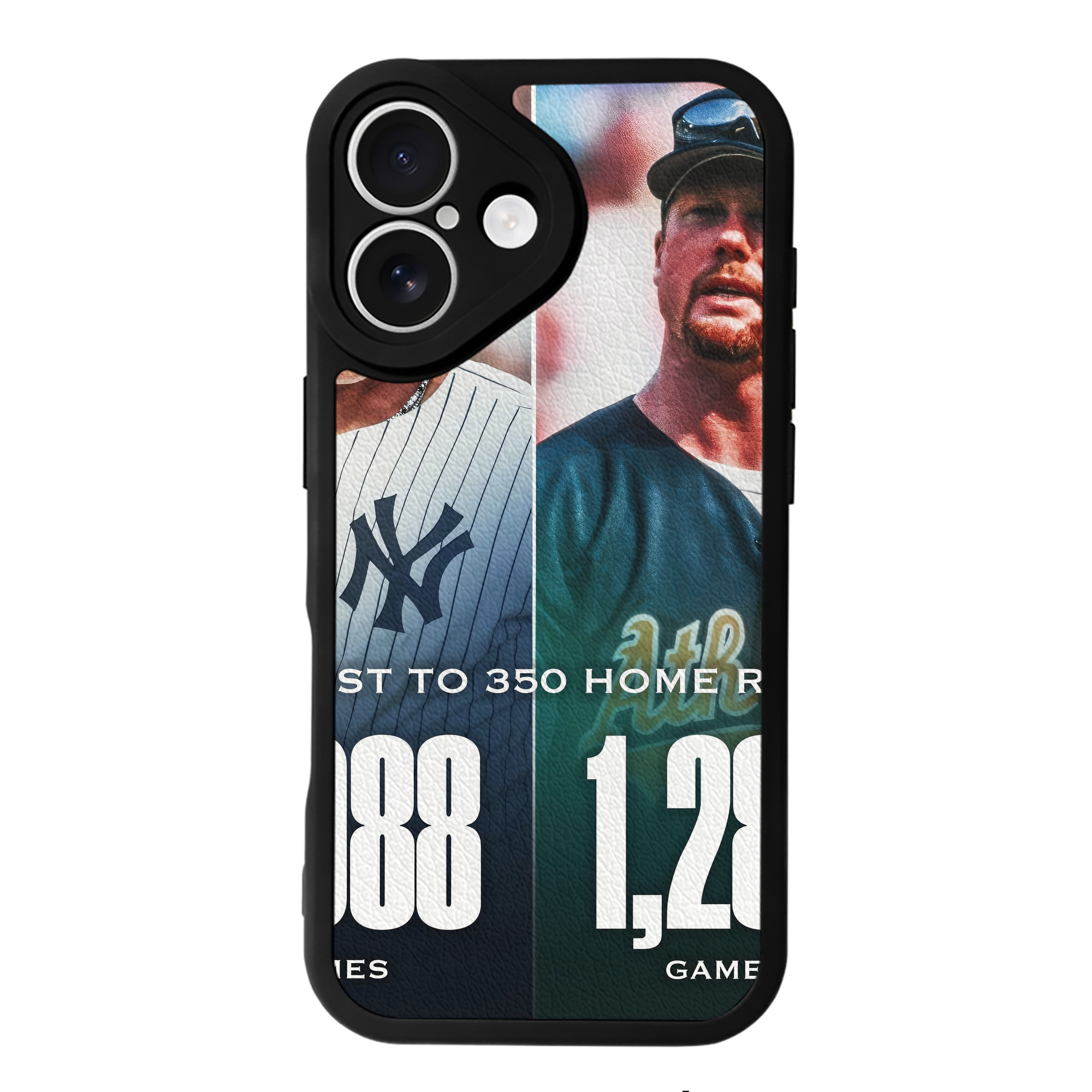Aaron Judge's 350th Career Home Runs IPhone 16 Silicone Leather Case – UV Print, Lambskin Texture – Perfect Fit, Wireless Charging Compatible, Scratch Resistant, Precise Cutouts – Stylish Protection For IPhone 16